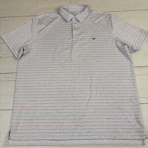 Vineyard Vines Polo On The Go Sankaty Mens XL Striped Short Sleeve